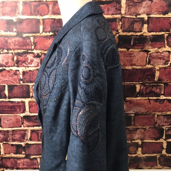 NEW-Coldwater creek riding jacket embroidered - Picture 4 of 8